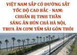 Việt Nam sẽ có đường sắt Bắc - Nam tốc độ 250km/giờ