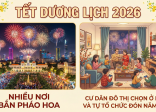 Tết Dương lịch 2026: nhiều nơi bắn pháo hoa, cư dân đô thị chọn ở nhà và tự tổ chức đón năm mới