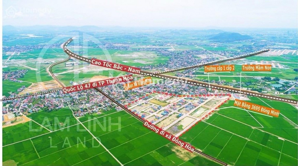 Bán rẻ như cho đất nền dự án Đông Sơn - Thanh Hóa giá 7.6 triệu/m2 vị trí nút giao cao tốc Bắc Nam