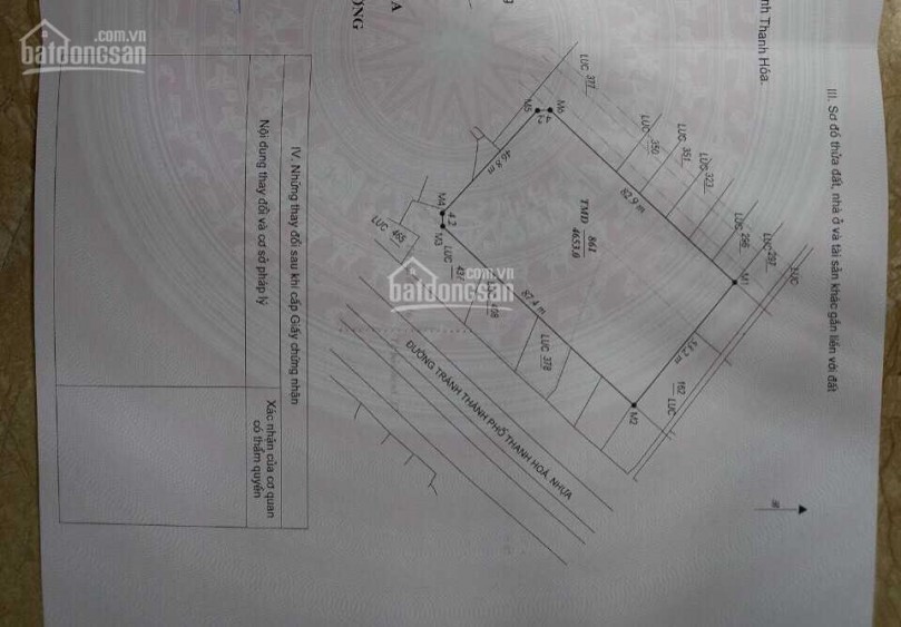 Bán 4.600m2 đất thương mại dịch vụ ngay đường tránh thành phố Thanh Hóa