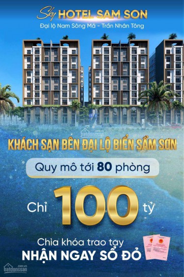 Chỉ 100tỷ sở hữu khách sạn bên đại lộ biển Sầm Sơn quy mô 80 phòng chìa khóa trao tay sổ đỏ dài lâu