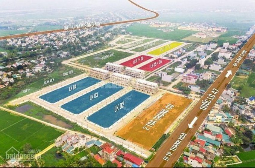 Cần bán nhanh 2 lô đất liền kề 100m2 KĐT Quảng Phú Sunrise Residence.
