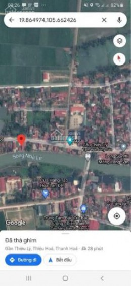 Bán đất mặt đường tại xã Thiệu Vận, Thiệu Hóa-Thanh Hóa