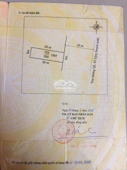 Bán Đất Có Sổ Đỏ 200M ( 8X25 ) Ql45 Tại Quảng Yên Thanh Hóa