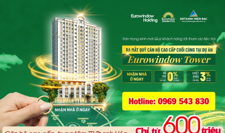 Chung cư Thanh Hóa căn hộ Eurowindow vị trí đẹp nhất xứ Thanh