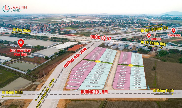 Chính chủ em bán lô đất trung tâm huyện Đông Sơn 125m rộng 5m, đường 17,5m giá 1 tỷ 480tr