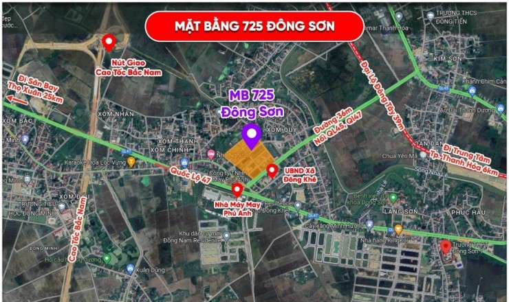 Đất nền sổ đỏ TP Thanh Hóa gần cao tốc Bắc - Nam giá chỉ hơn 900tr/lô