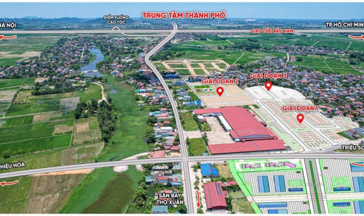 Bán trúng đấu giá hơn 600tr lô đất 10m mặt tiền ngay nút giao cao tốc TP Thanh Hoá 0963532495