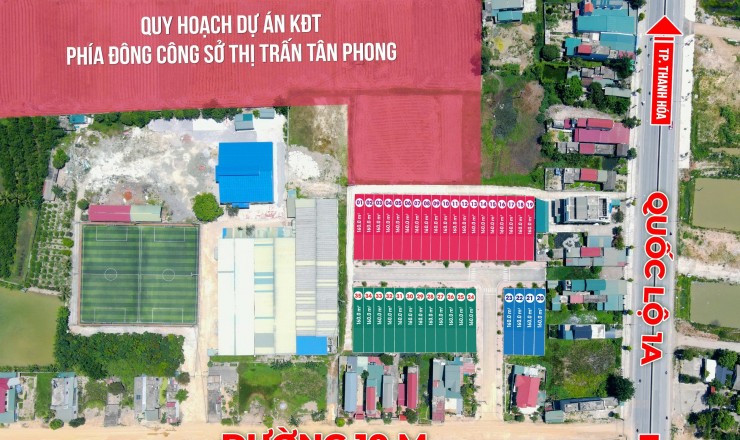 Bán lô đất biệt thự tại thị trấn Tân Phong giá chỉ từ 7trxx/m