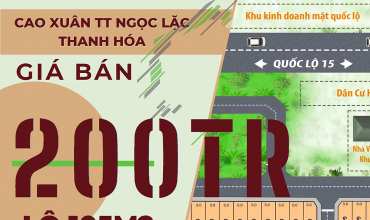 ĐẤT THANH HÓA- Chỉ 200-250 triệu/lô- Sổ đỏ sẵn, full thổ cư.