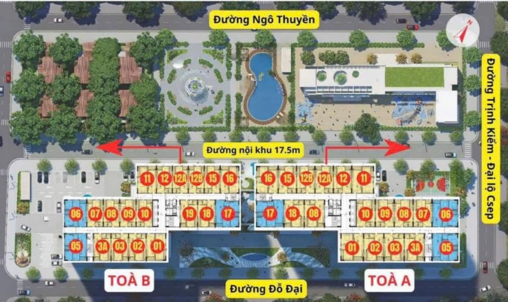 Nguyên sàn tầng 6 toà A - Chung cư Bình An Plaza