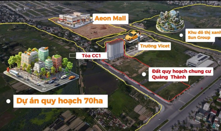 Hơn 800tr có ngay căn chung cư 2 phòng ngủ tại TP Thanh Hóa