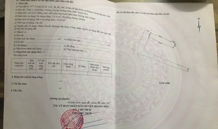 CHÍNH CHỦ CẦN BÁN GẤP LÔ ĐẤT SINH THÁI SIÊU ĐẸP Vị trí: Thôn 1, Xã Hoằng Trường, Huyện Hoằng Hóa