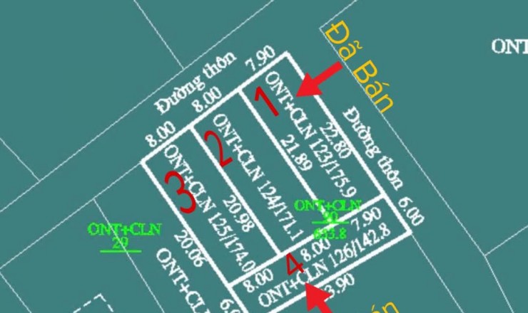 Bán 4 lô đất xã yên thọ -như thanh cách vạn thiện bến en 20m . Cách trung tâm hành sau sát nhập  chính 300m
