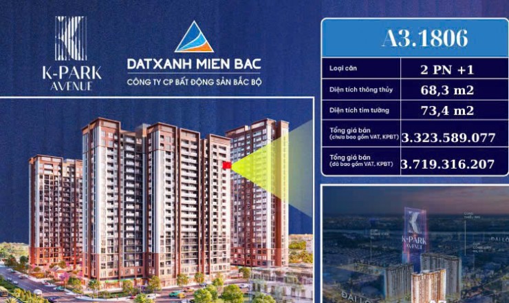 căn góc cục vip tại tòa K- Park chung cư Vinhomes . Ban công Đông Nam cực đẹp