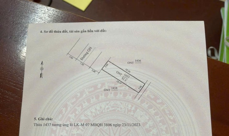 Bán lô đất 92.5m2 giá siêu tốt tại MB 3806 Đông Ninh. LH 0339799574