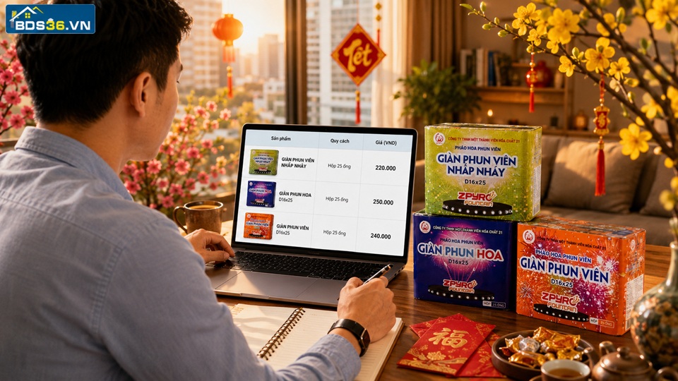 Người mua tra cứu bảng giá pháo hoa Z121 năm 2026 trước khi chọn sản phẩm