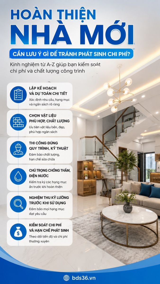 Gia chủ kiểm tra các hạng mục khi hoàn thiện nhà mới