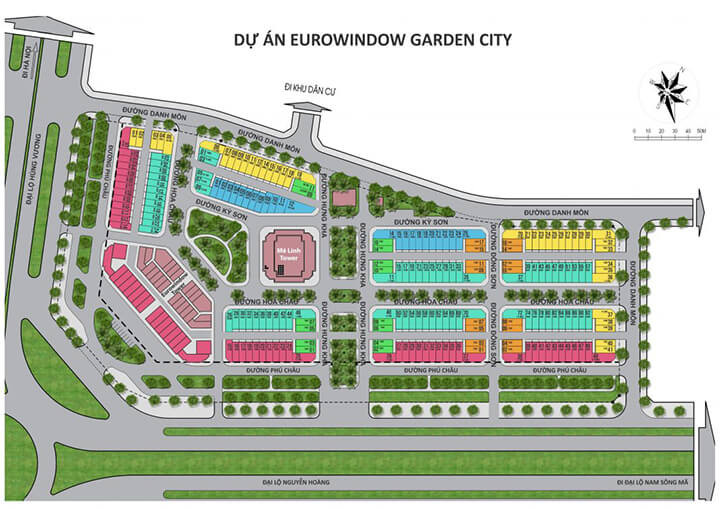 Mặt bằng nhà phố thương mại Eurowindow Garden City